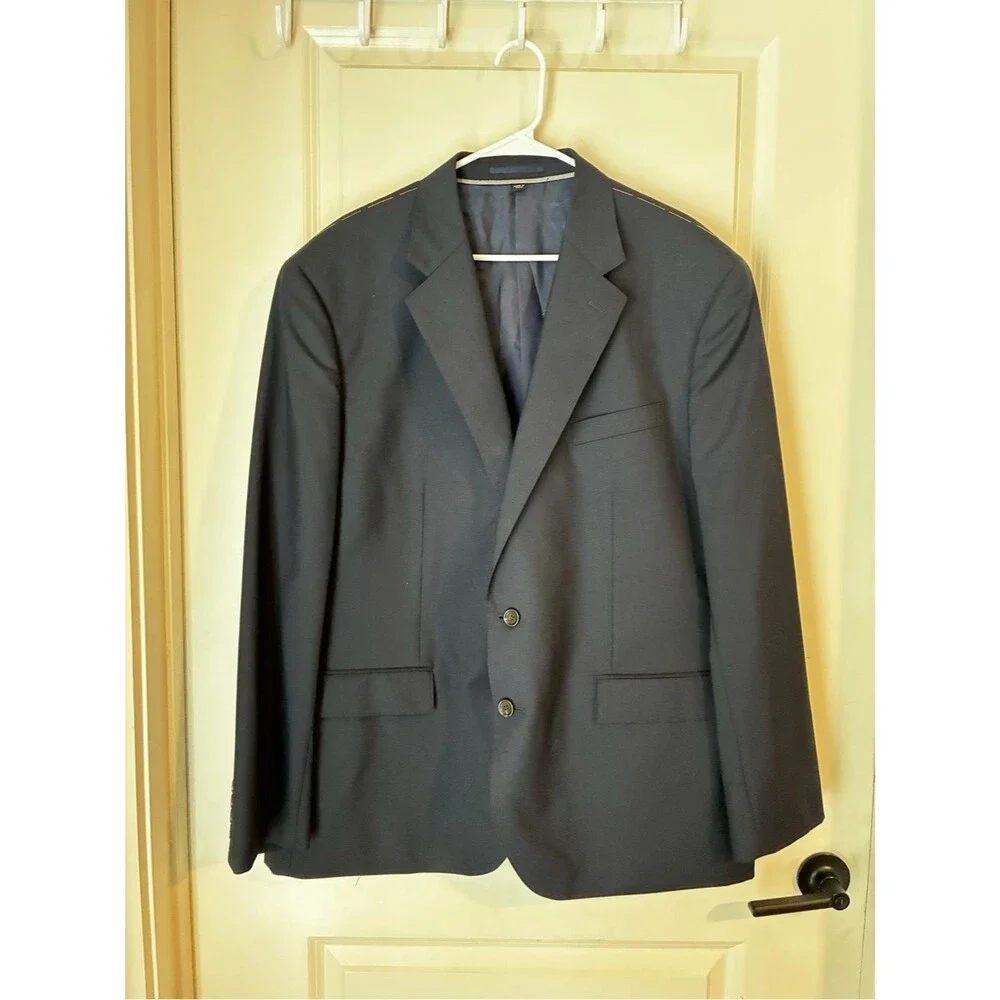 J.Crew Loro Piana Ludlow Classic Fit  wool Navy Blue Blazer Sport coat 48R
